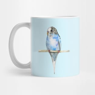 Blue spotted budgerigar watercolor Mug